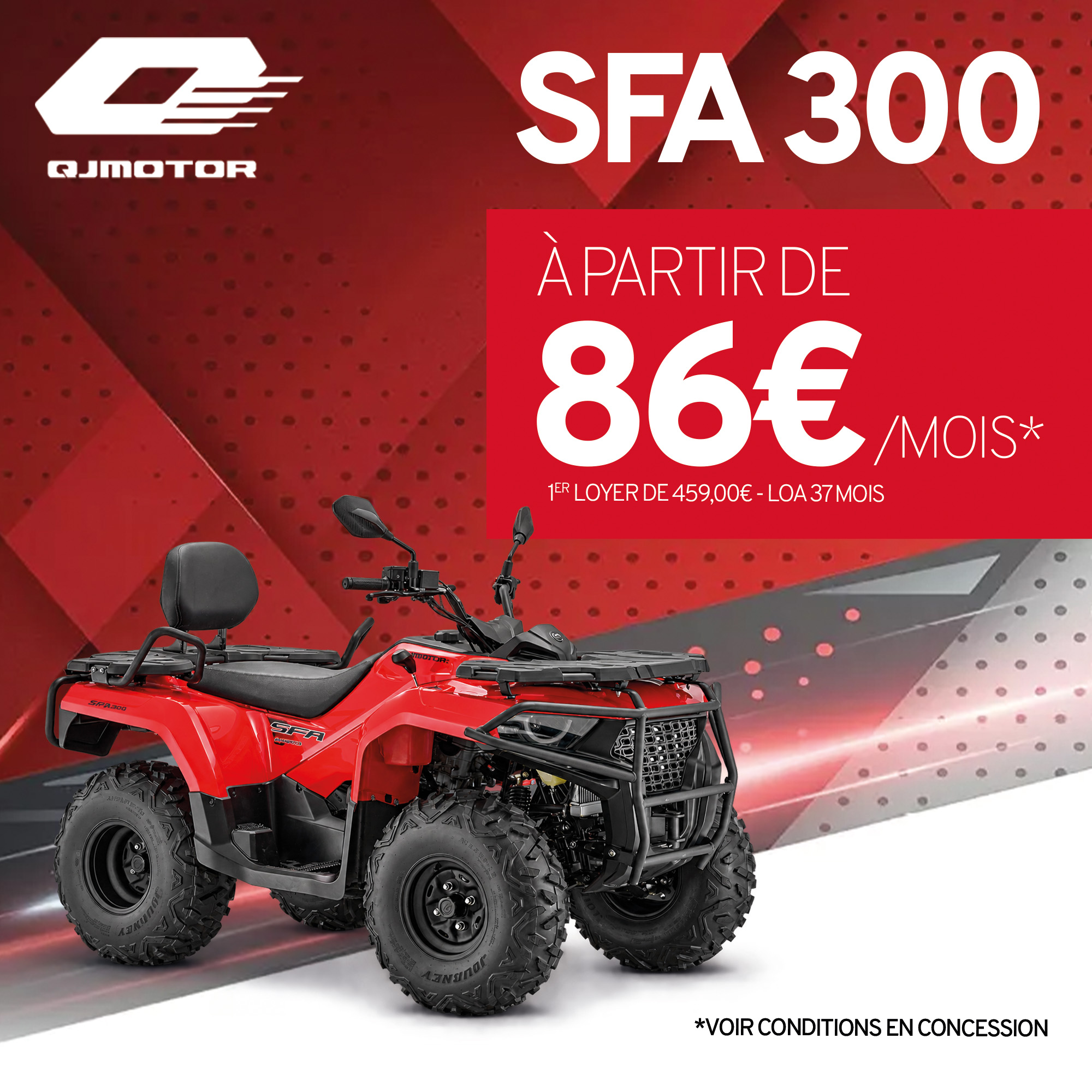 QJMOTOR SFA 300 à partir de 86 €/mois*